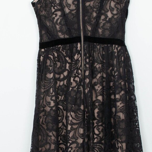 Fire Los Angeles Womens Sleeveless Lace Velvet Mini Dress Size S Goth‎ Witchy - Picture 9 of 9